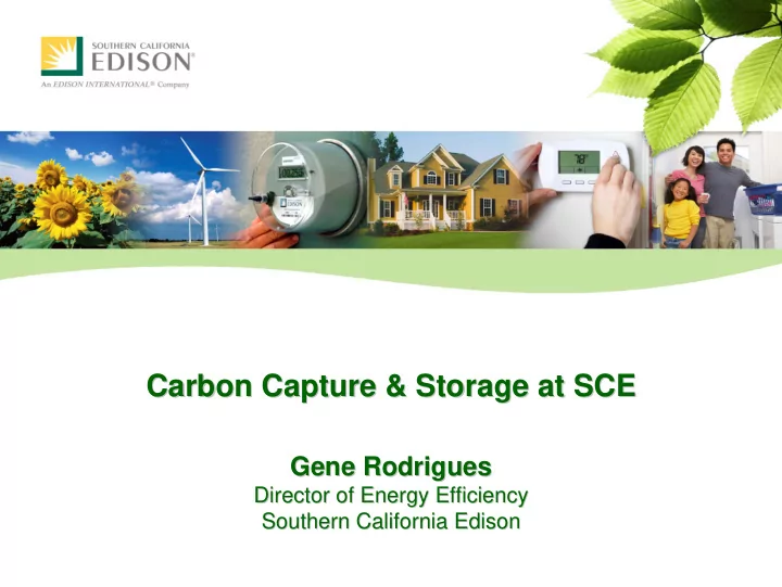 carbon capture amp storage at sce carbon capture amp