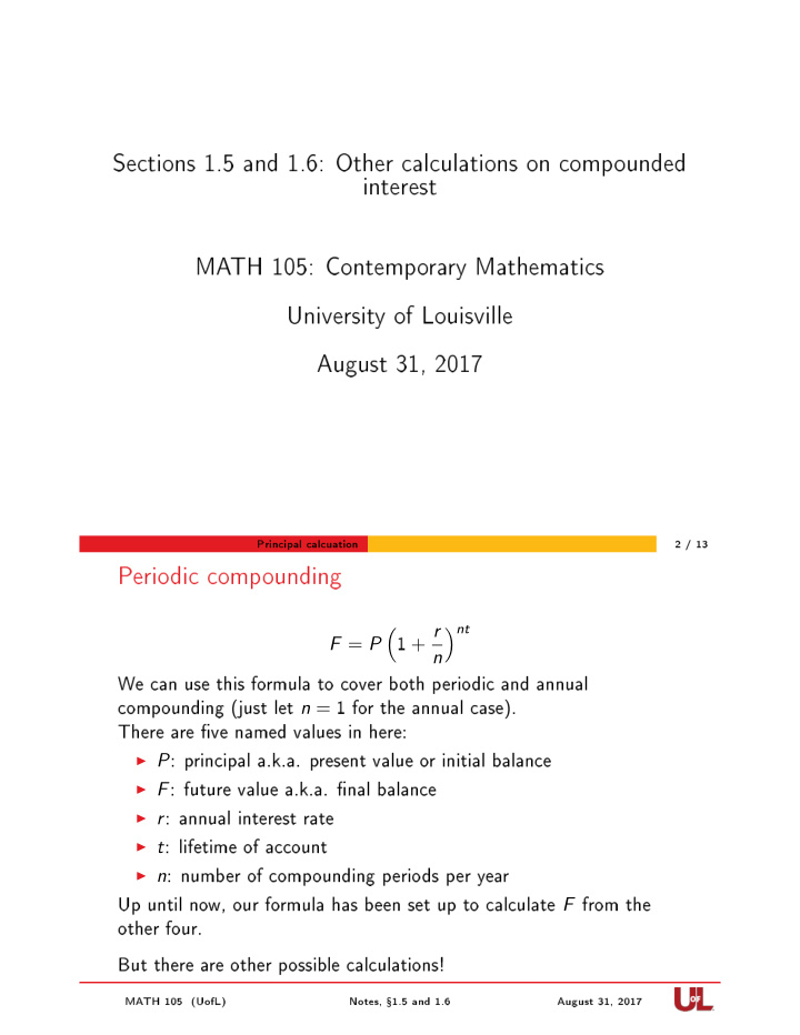 sections 1 5 and 1 6 other calculations on compounded