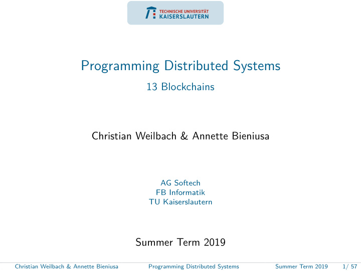 programming distributed systems