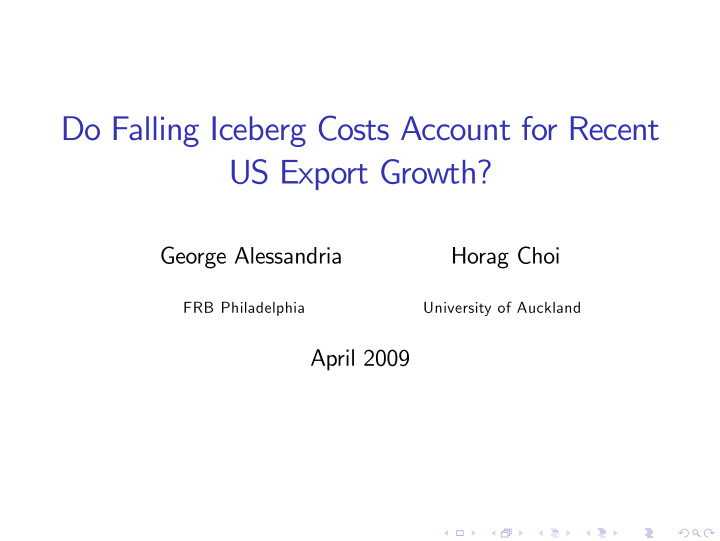 do falling iceberg costs account for recent us export