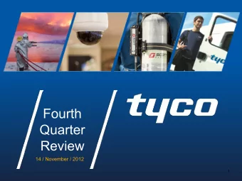 Fourth  Quarter  Review  14 / November / 2012    Forward-Looking Statements / Safe Harbor  This