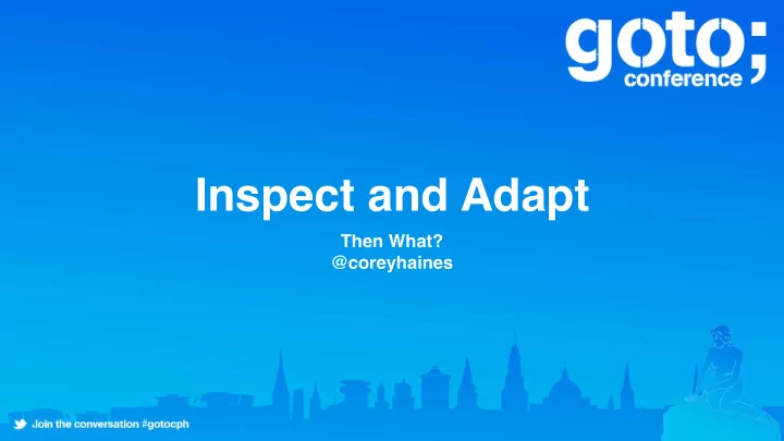 inspect and adapt