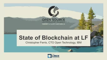 Blockchain and Distributed Ledgers  Blockchain  allows  mul/ple  compe/ng  par/es