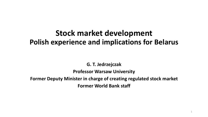 stock market development