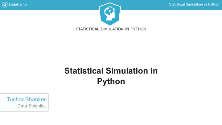 statistical simulation in python