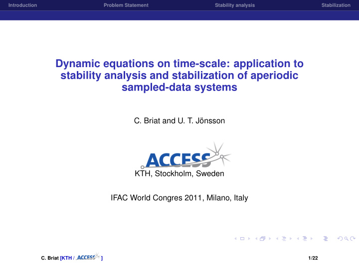 dynamic equations on time scale application to stability