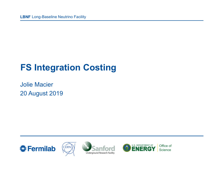 fs integration costing