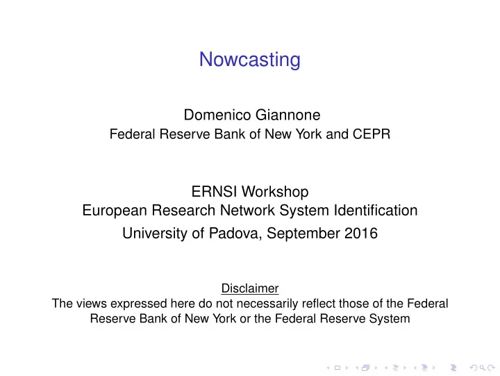 nowcasting