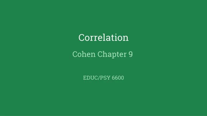 correlation
