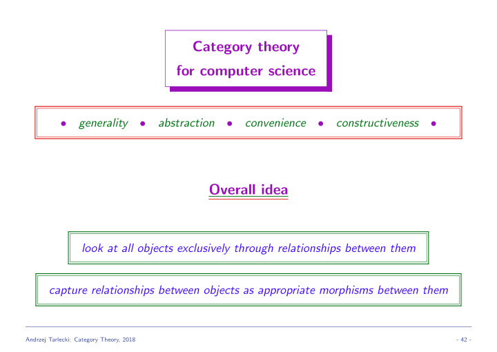 category theory for computer science