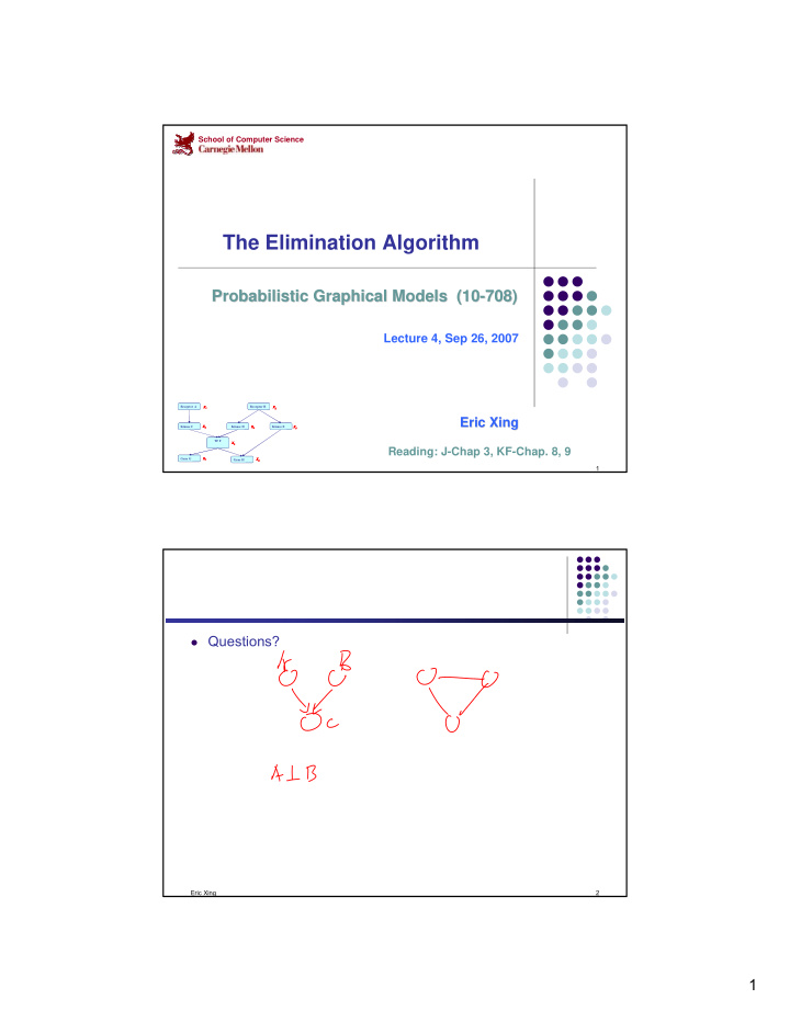 the elimination algorithm