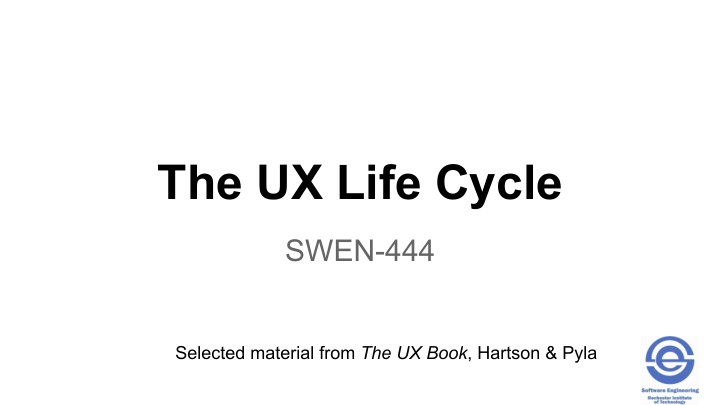 the ux life cycle