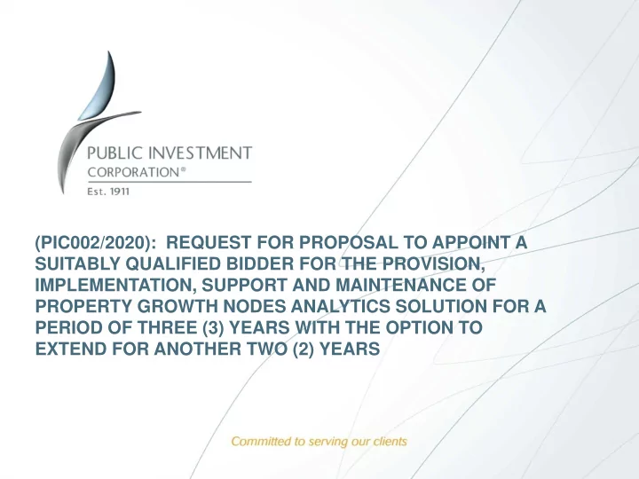 property growth nodes analytics solution for a