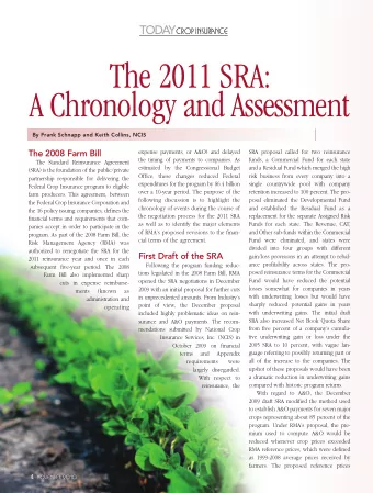 The 2011 SRA:  A Chronology and Assessment  By Frank Schnapp and Keith Collins, NCIS  expense