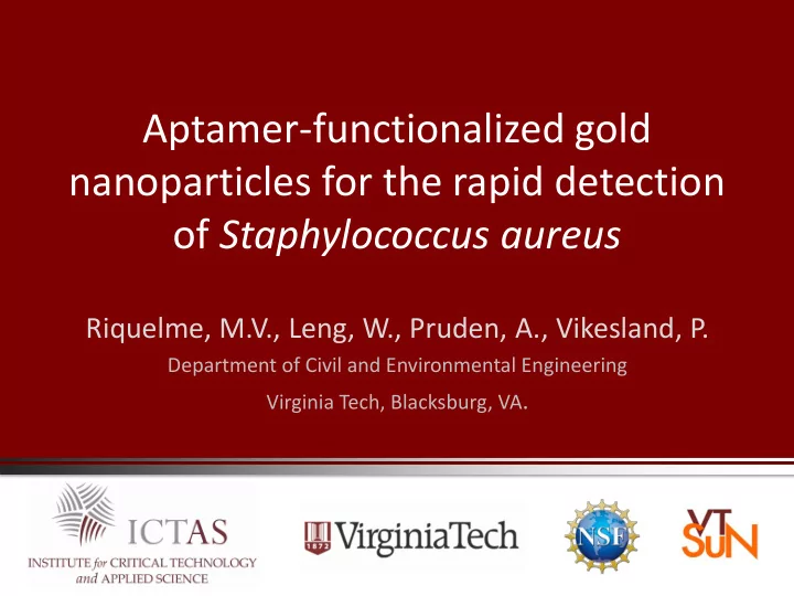 nanoparticles for the rapid detection