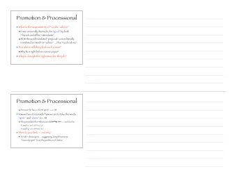 Promotion &amp; Processional  What is the assessment of Gods advice?  It was universally