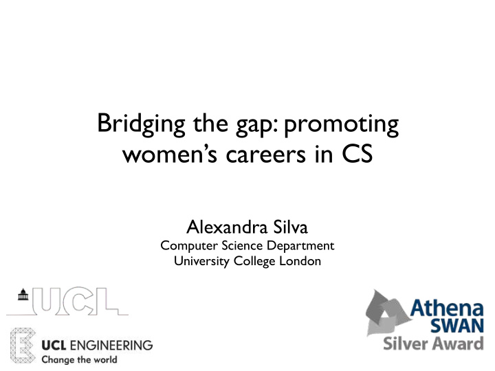 bridging the gap promoting women s careers in cs