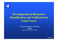 developments in biomarker identification and validation