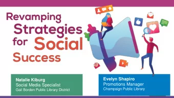 Promotions Manager  Social Media Specialist  Champaign Public Library  Gail Borden Public Library