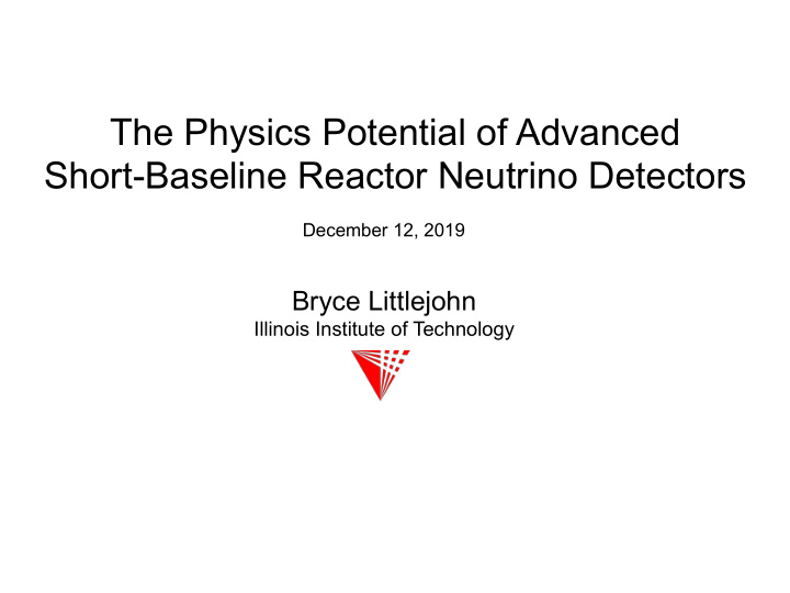 the physics potential of advanced short baseline reactor