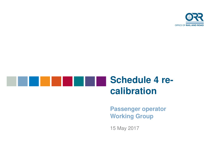 schedule 4 re calibration