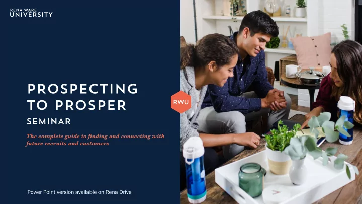 prospecting to prosper