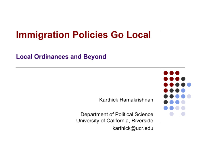immigration policies go local