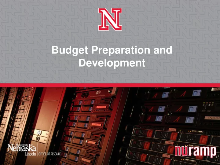 budget preparation and