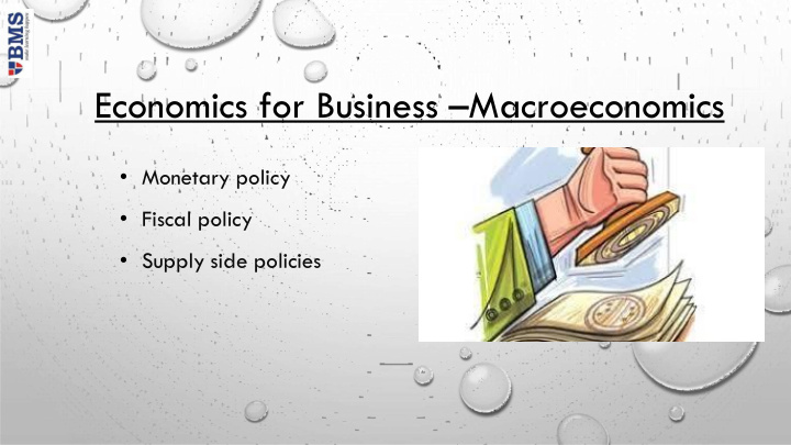 economics for business macroeconomics