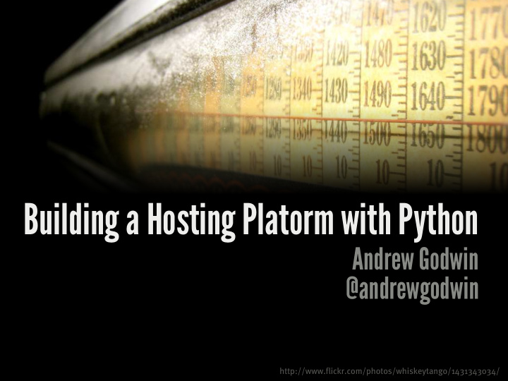 building a hosting platorm with python
