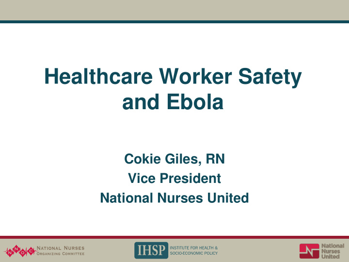 healthcare worker safety and ebola