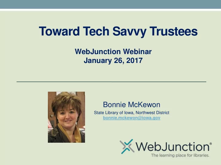toward tech savvy trustees