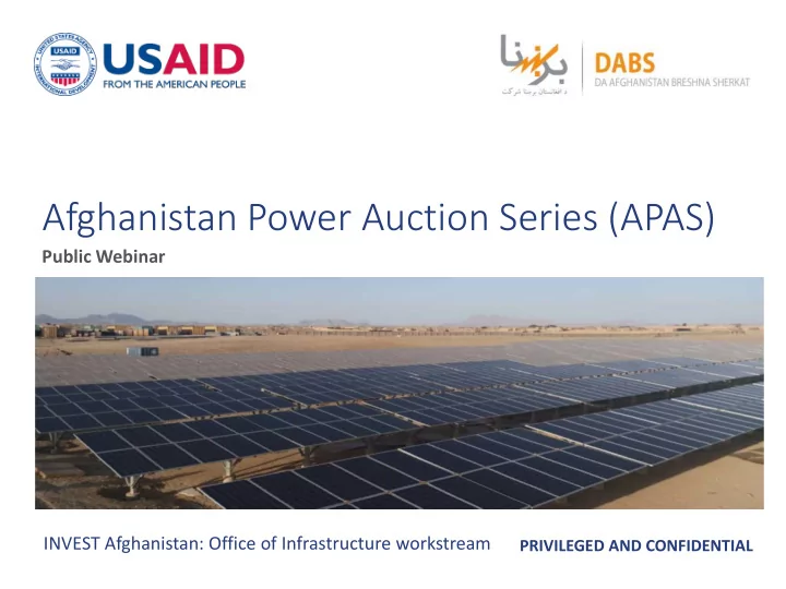 afghanistan power auction series apas