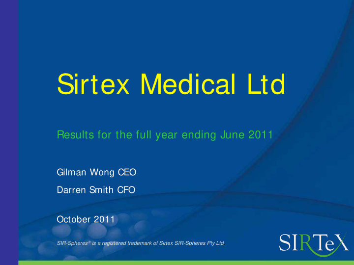 sirtex medical ltd