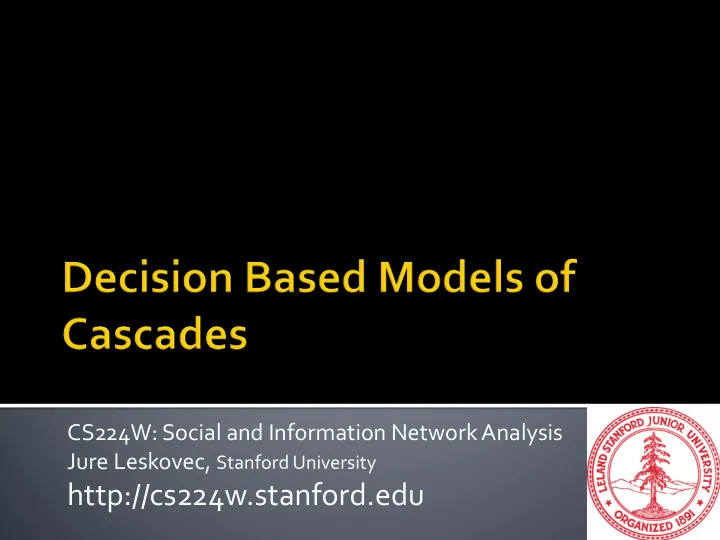 http cs224w stanford edu