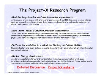 The Project-X Research Program  Neutrino long-baseline and short-baseline experiments    A