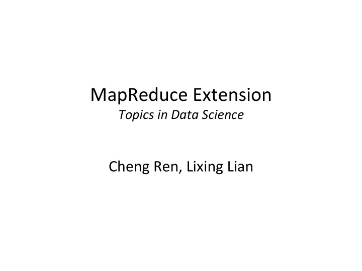 topics in data science