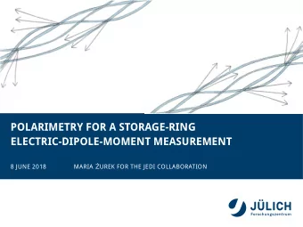 POLARIMETRY FOR A STORAGE-RING  ELECTRIC-DIPOLE-MOMENT MEASUREMENT  8 JUNE 2018               MARIA