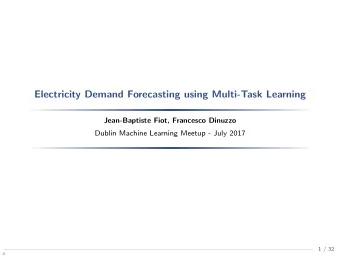 Electricity Demand Forecasting using Multi-Task Learning  Jean-Baptiste Fiot, Francesco Dinuzzo
