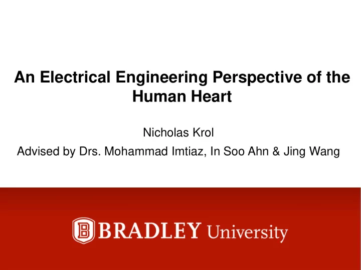 an electrical engineering perspective of the human heart