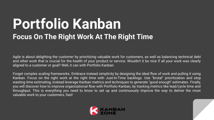 portfolio kanban