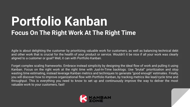 portfolio kanban