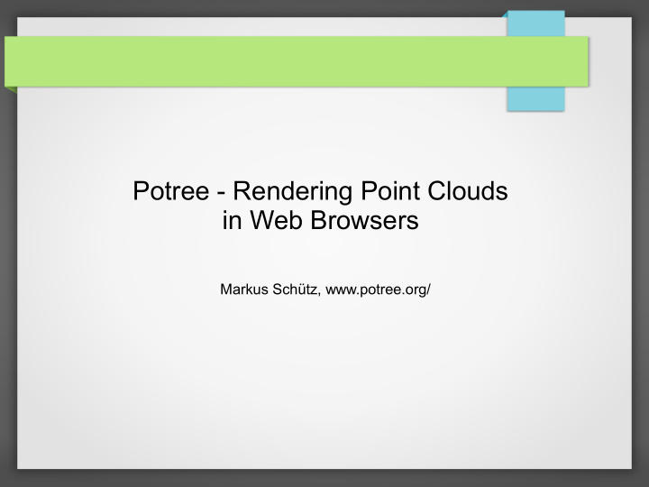potree rendering point clouds in web browsers