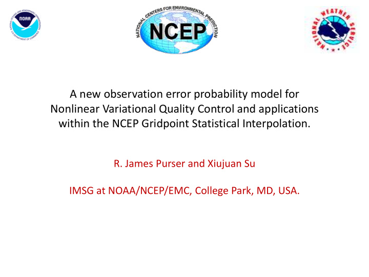 a new observation error probability model for nonlinear