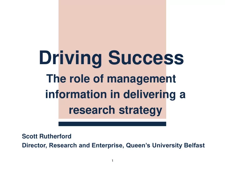driving success