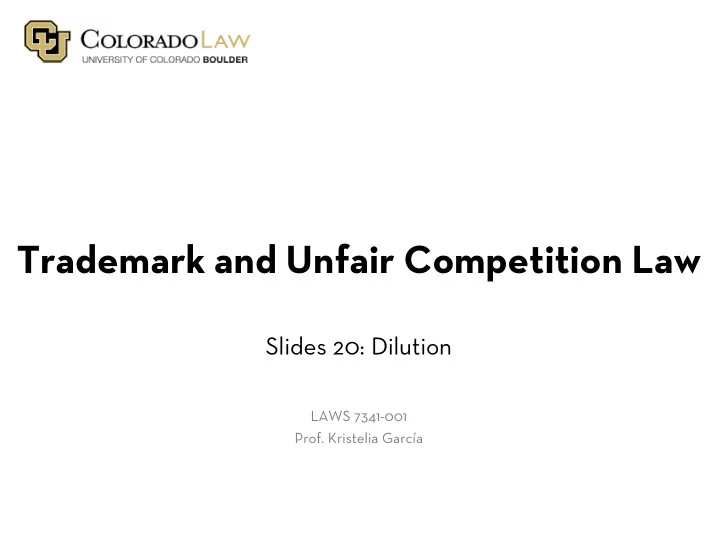 trademark and unfair competition law