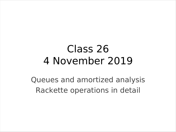 class 26 4 november 2019