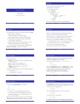 Motivation  How would you find a substring inside a string?  Something like this? (Is this good?)
