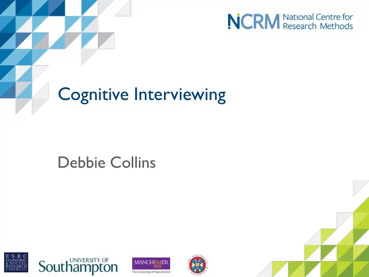 cognitive interviewing