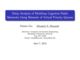 Delay Analysis of Multihop Cognitive Radio  Networks Using Network of Virtual Priority Queues